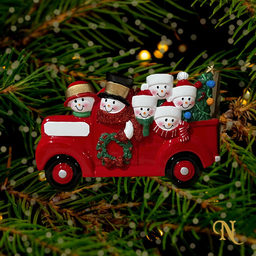Tree Shopping Snow Family Six