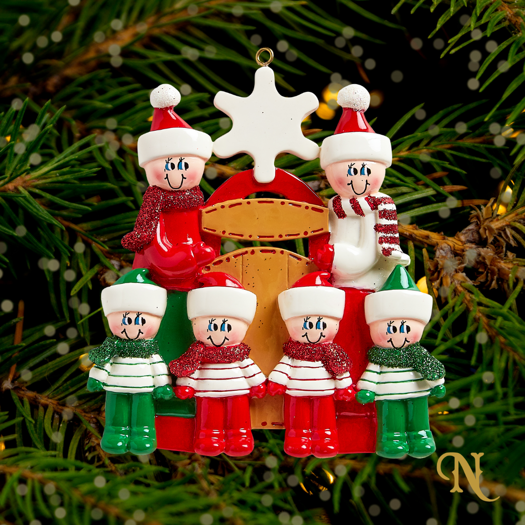 Sledging Family Of Six
