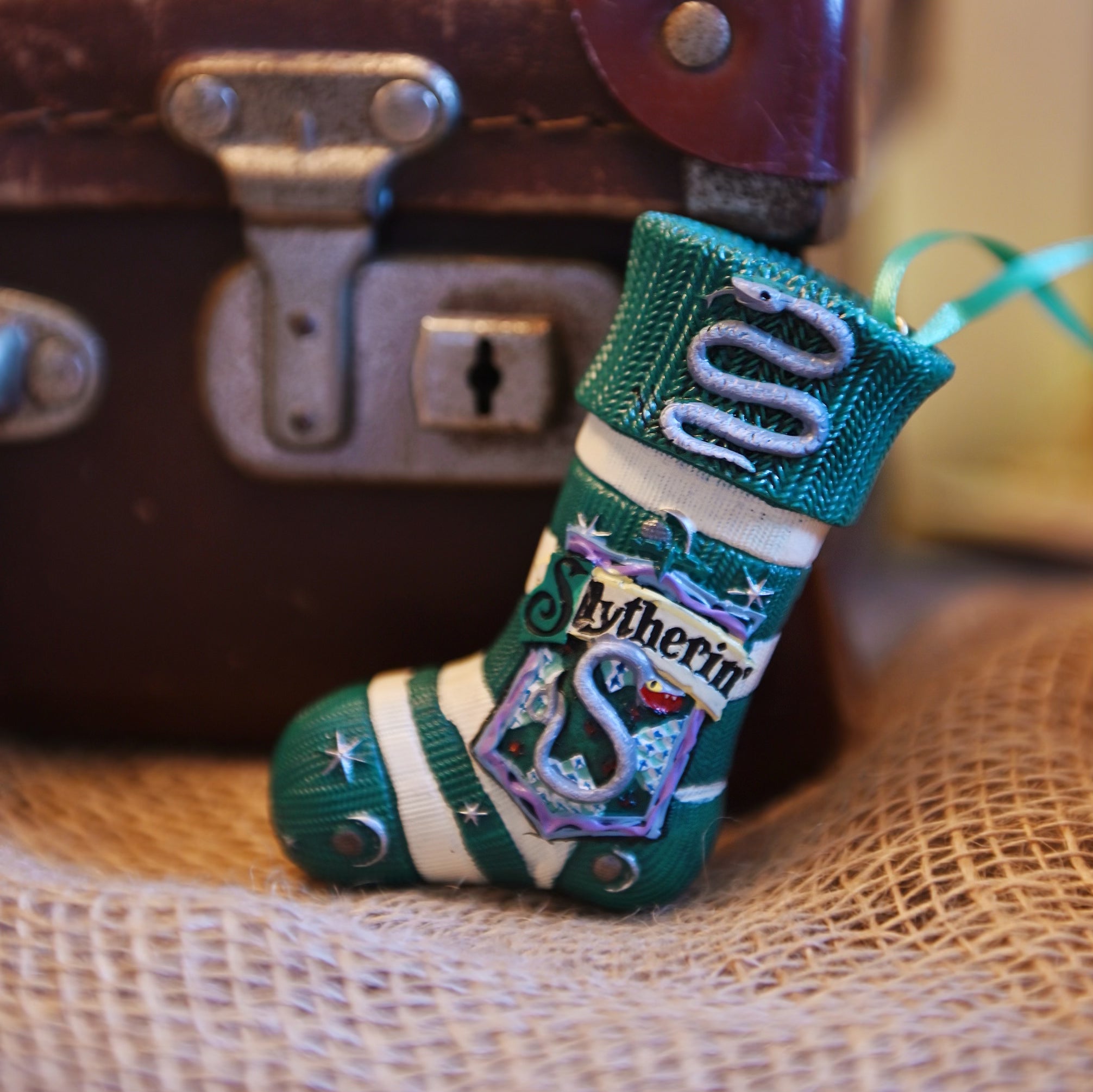 Slytherin Christmas Stocking Ornament