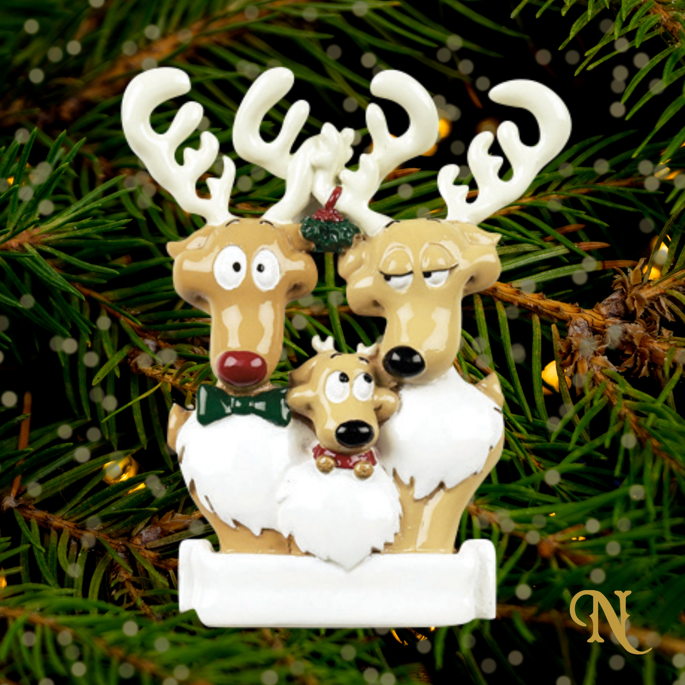 Reindeer Family Of Three