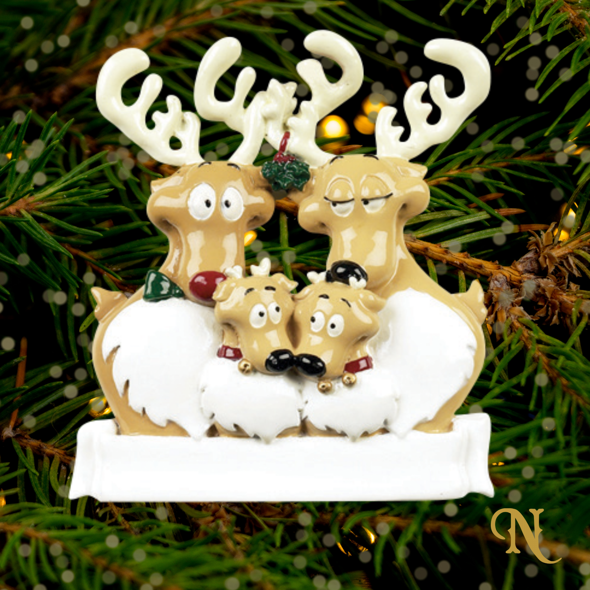 Reindeer Family Of Four