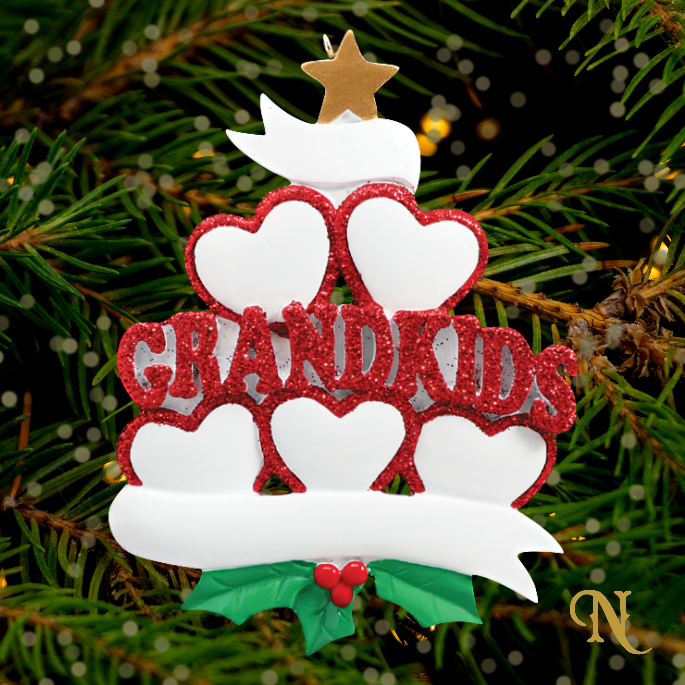 Grandkids Five Hearts