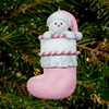 Pink Snowbaby Stocking