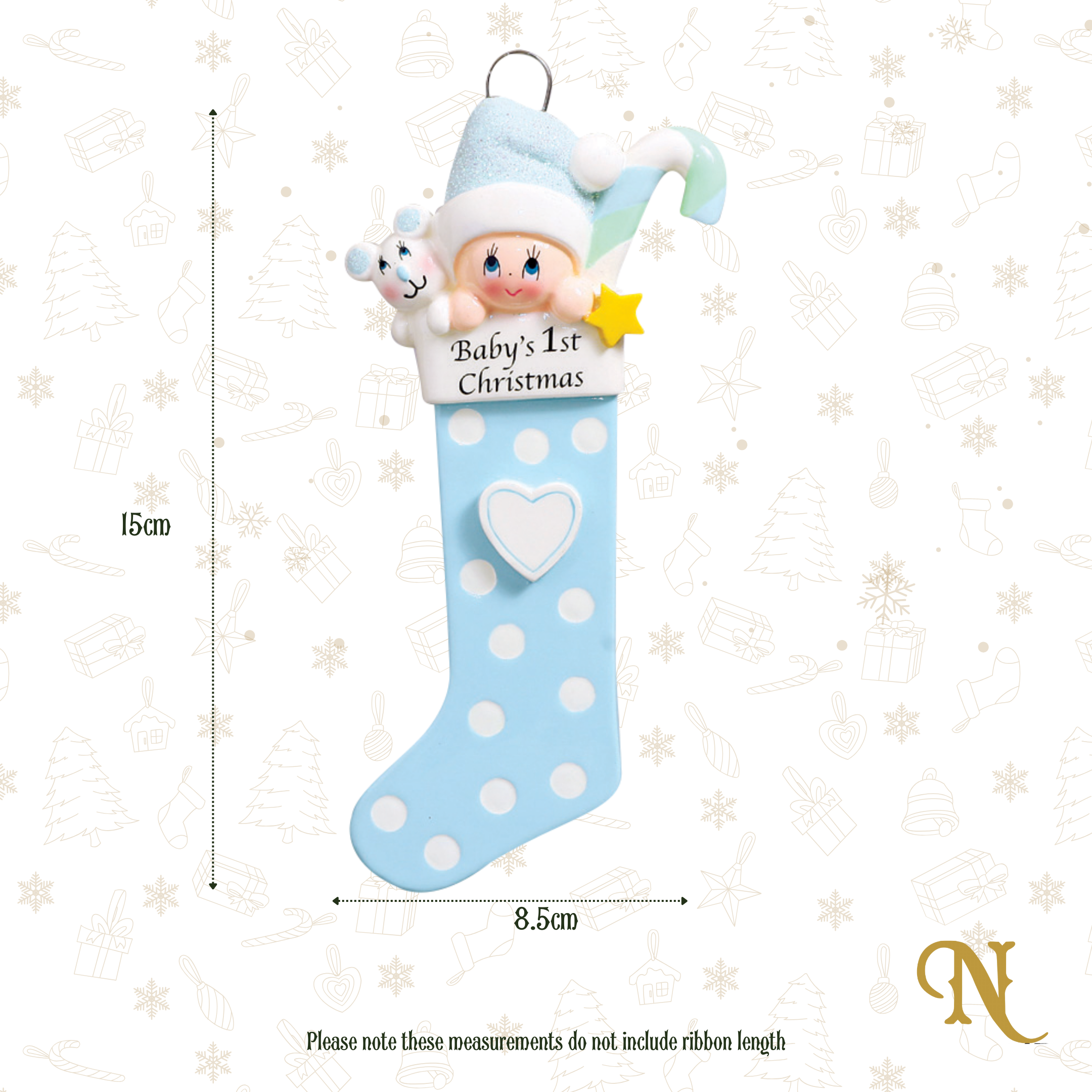 Baby’s 1st Stocking Blue