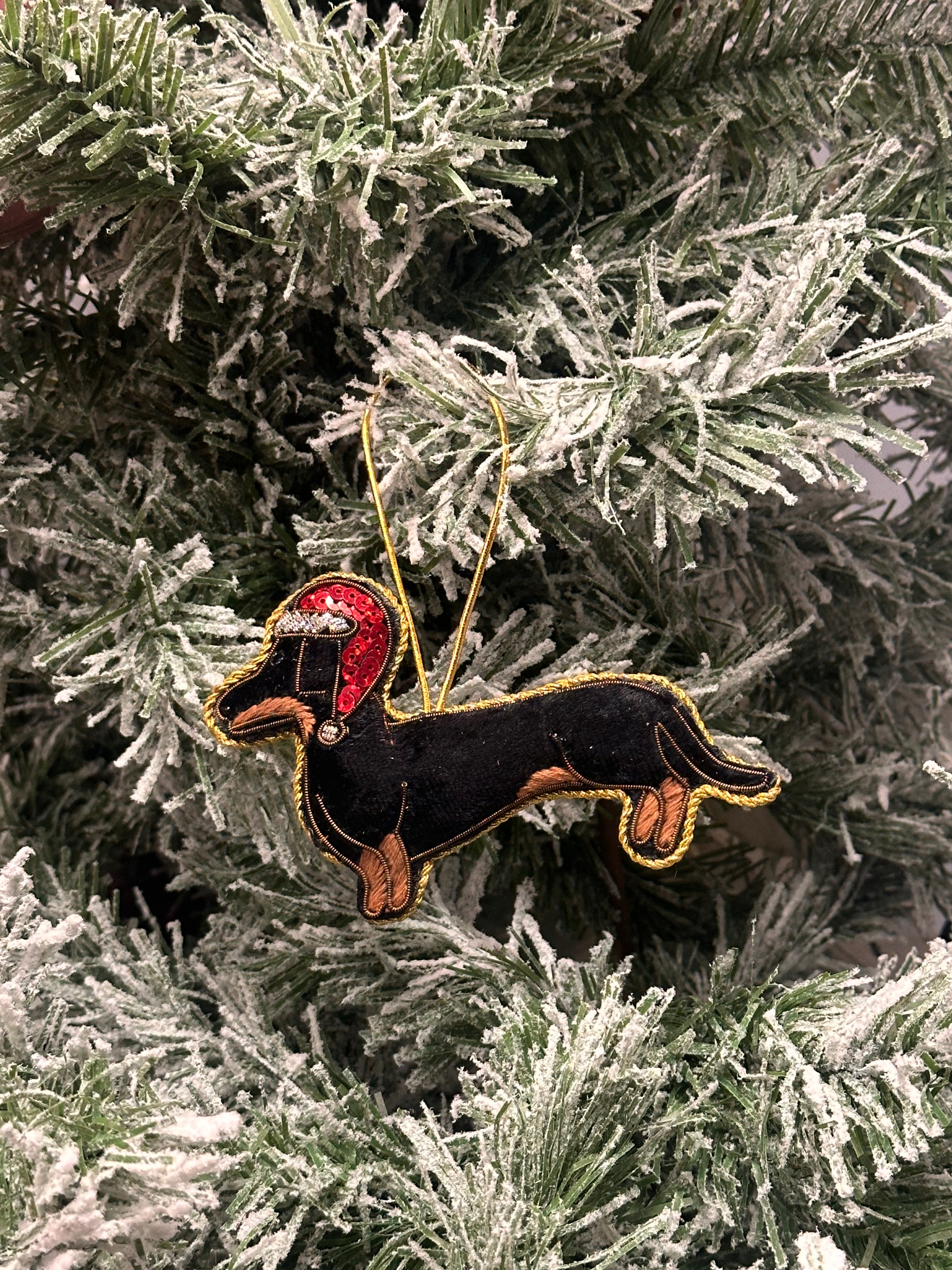 Hand Embroidered Dachshund