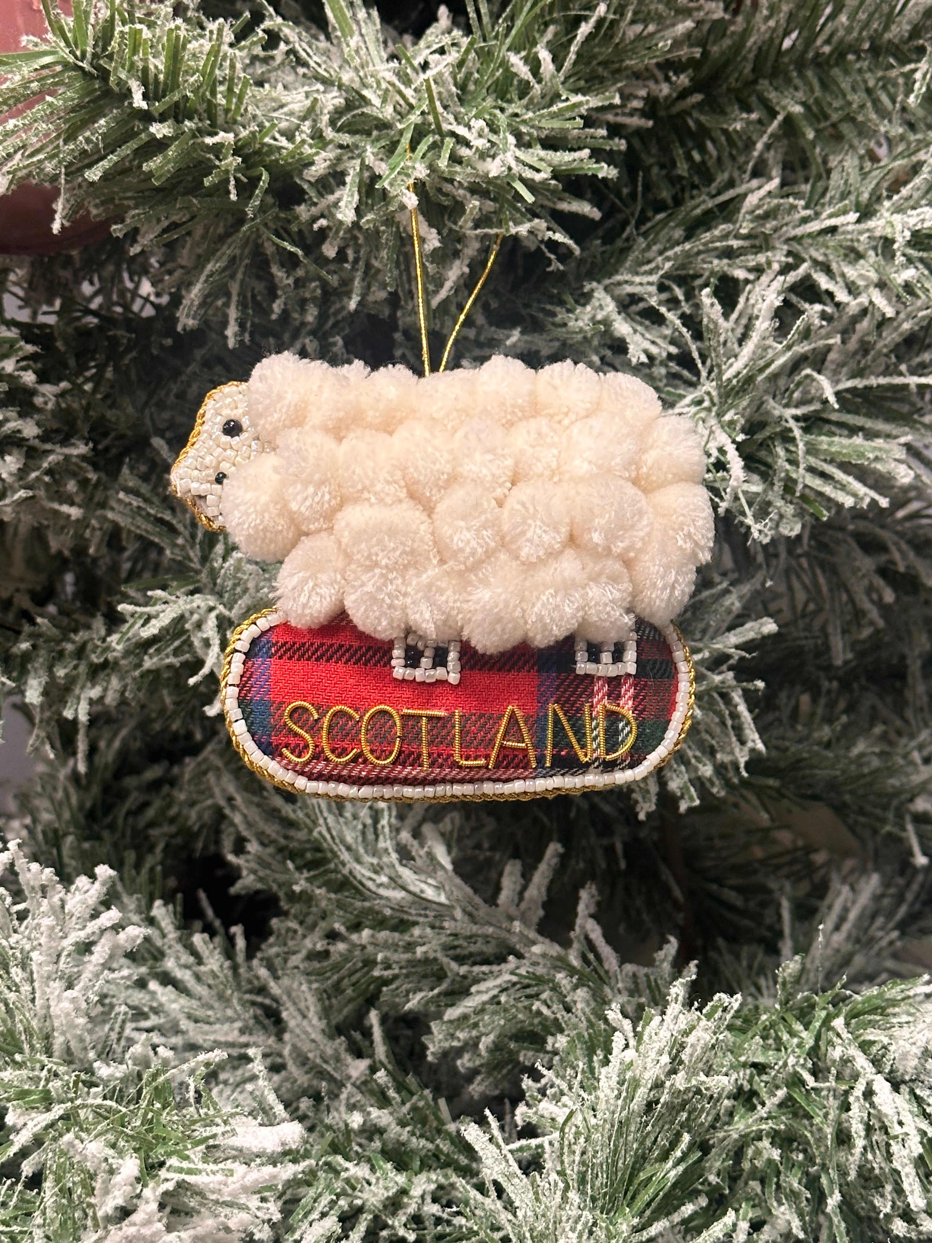 Hand Embroidered Scottish Sheep