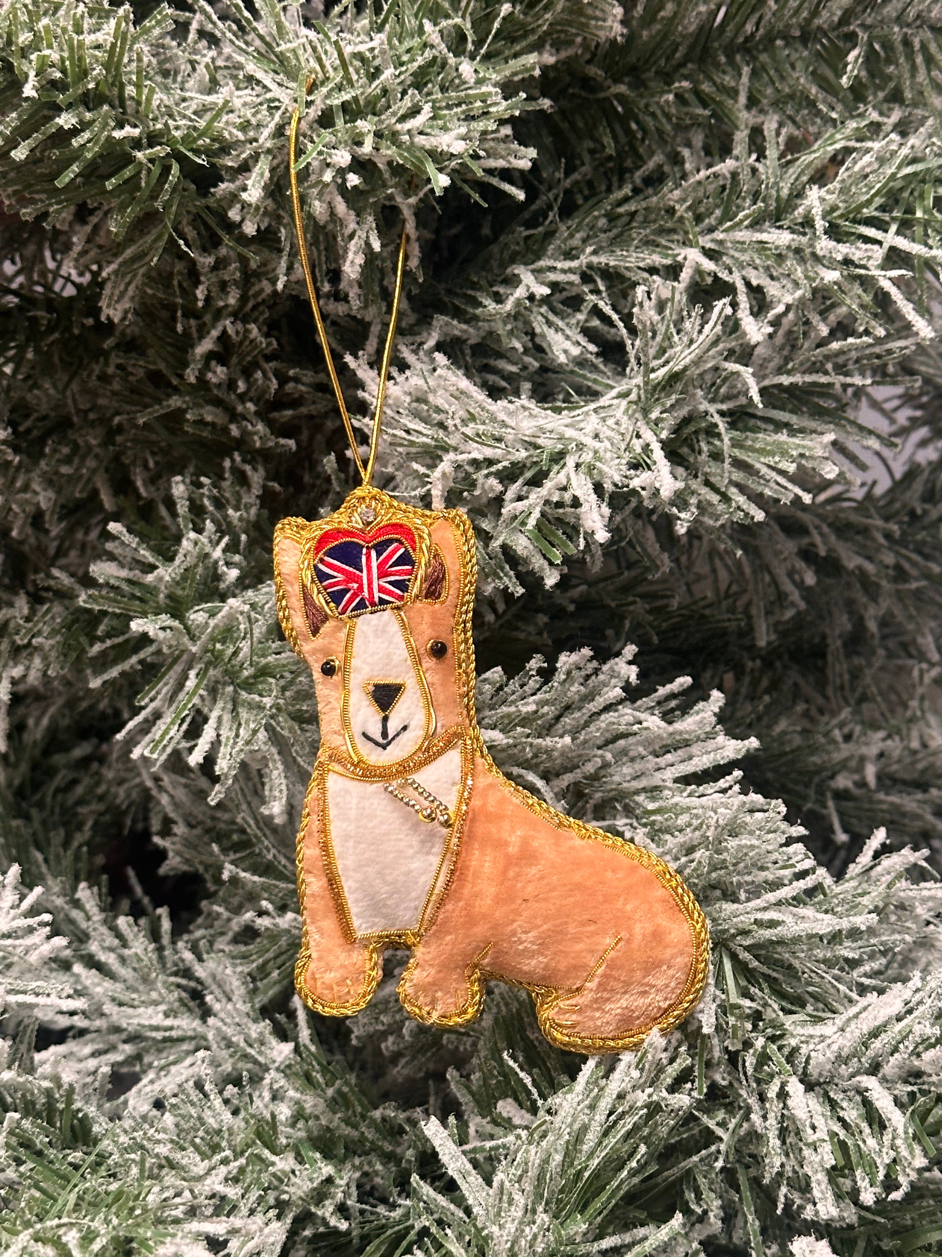 Hand Embroidered Corgi
