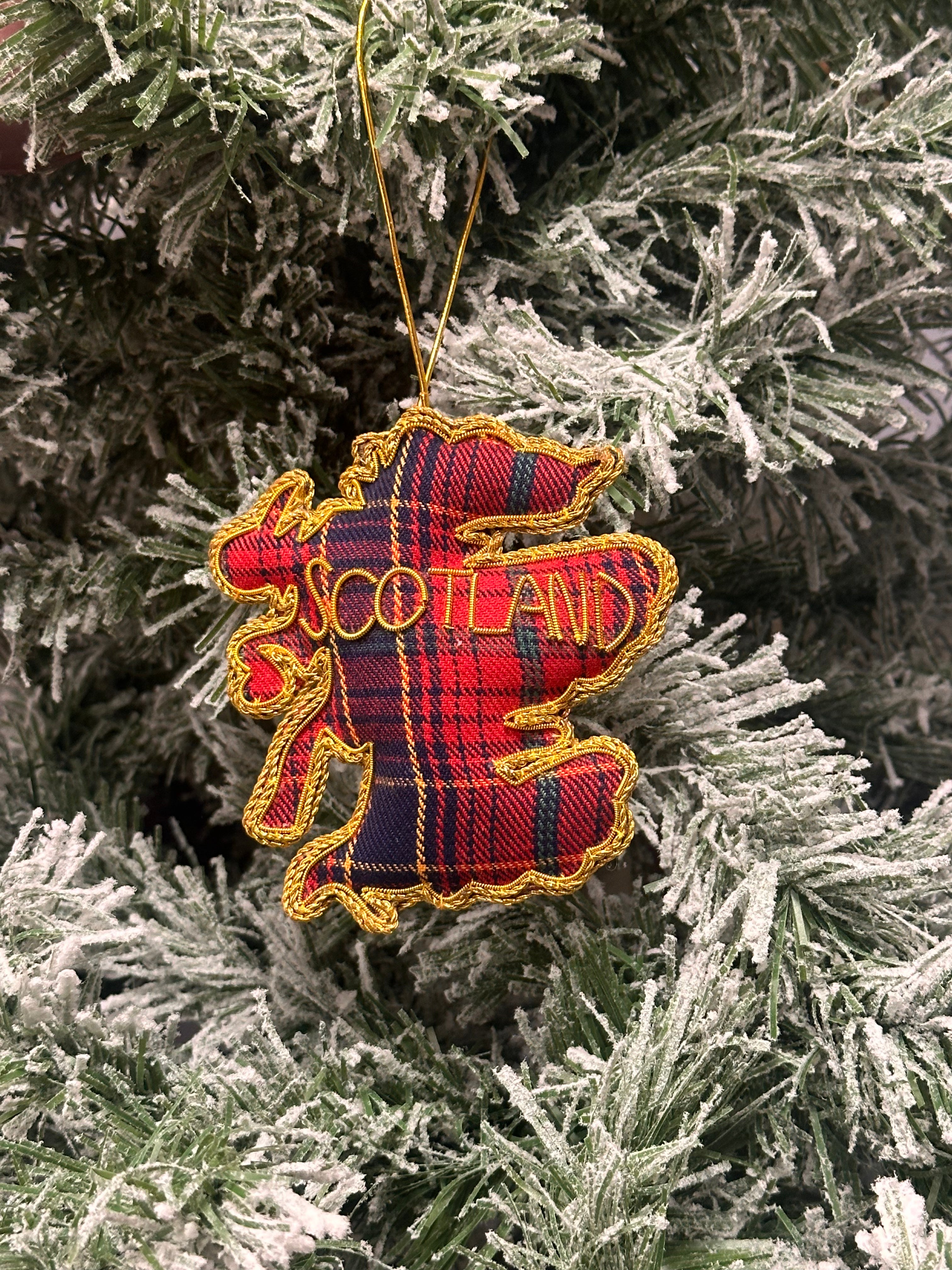 Hand Embroidered Map of Scotland