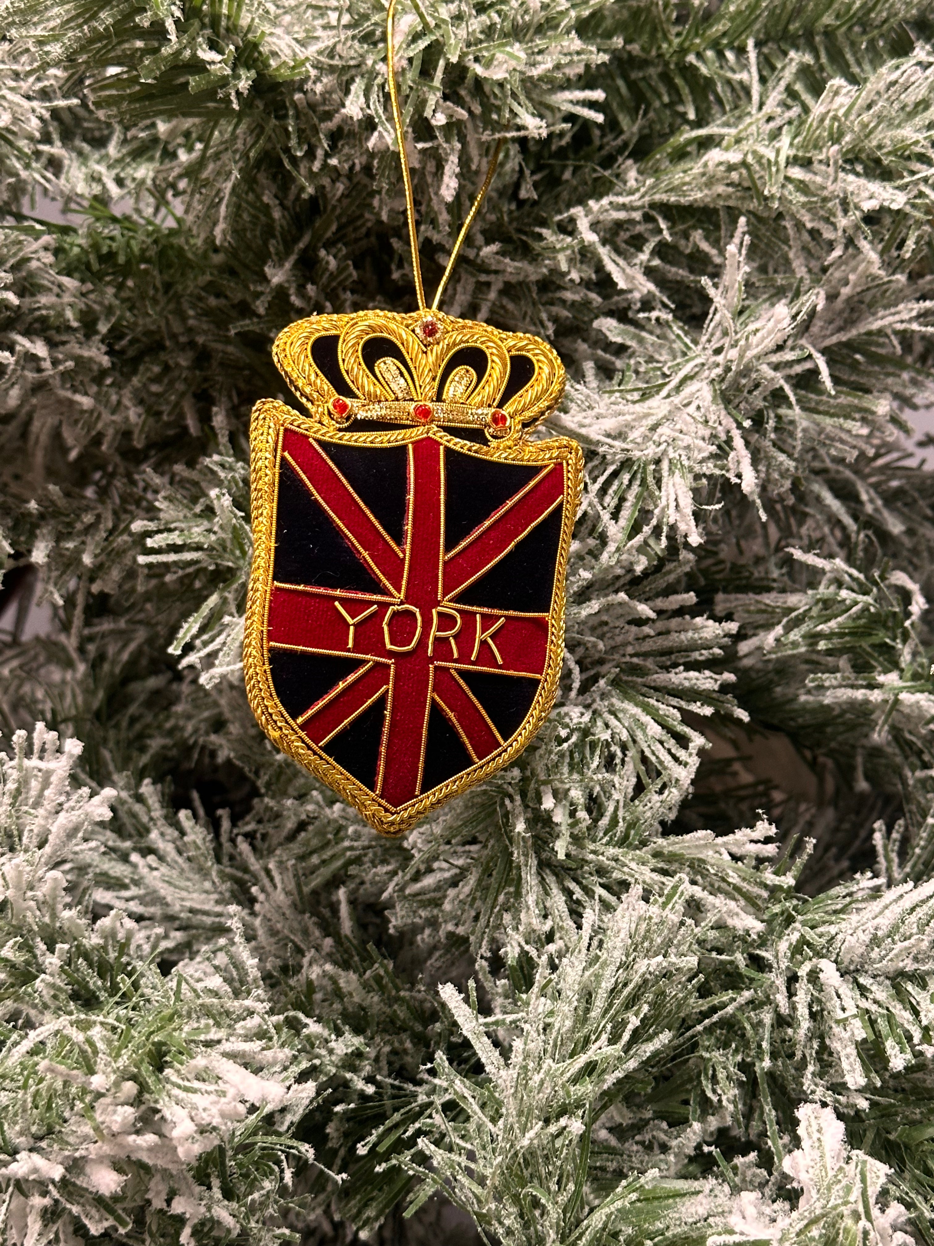 Hand Embroidered York Shield
