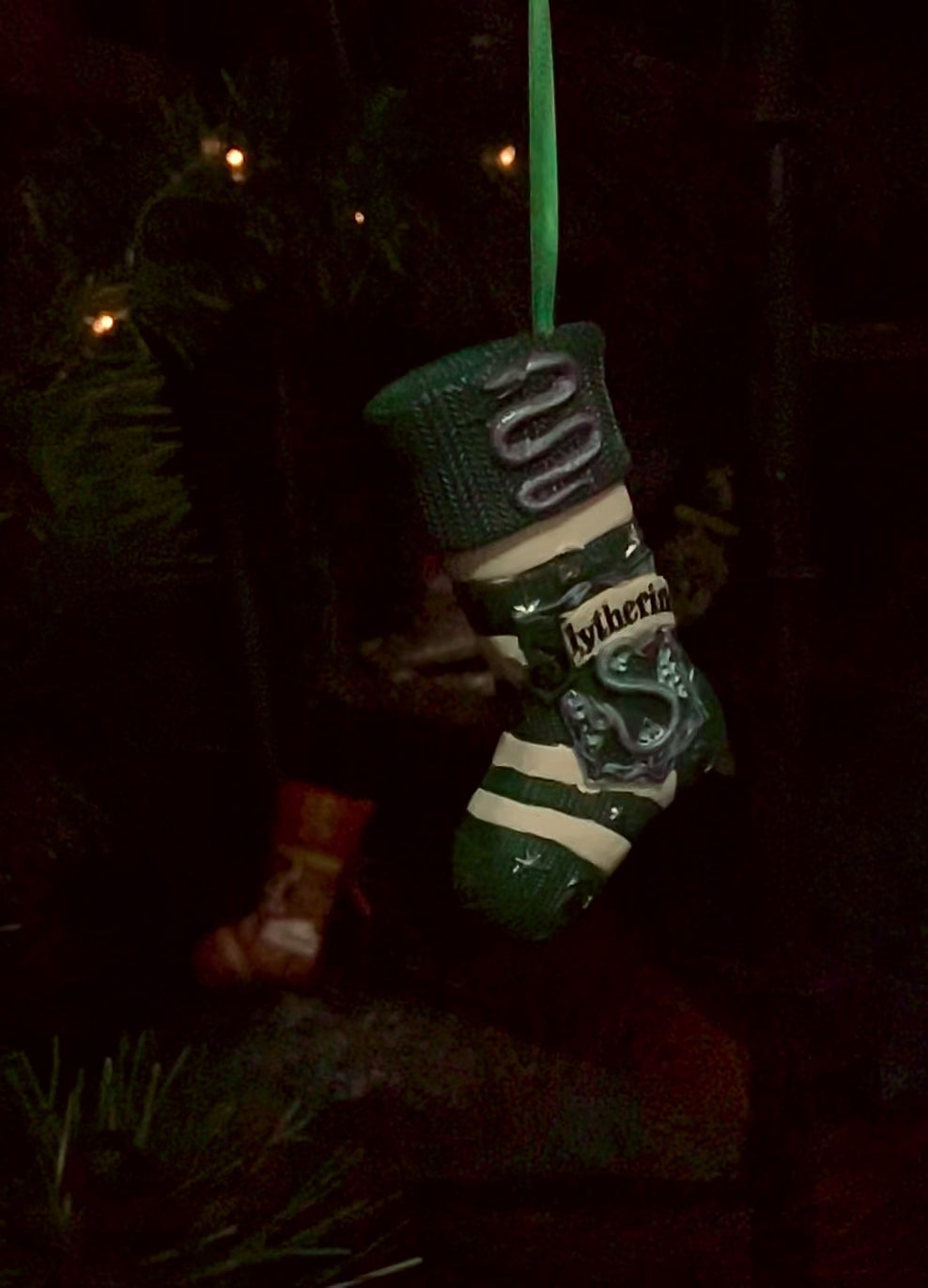 Slytherin Christmas Stocking Ornament